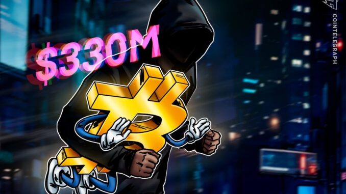 Monero likely pumped 50% due to suspected $330M Bitcoin theft: ZachXBT