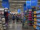 People shop in a Walmart store in Los Angeles