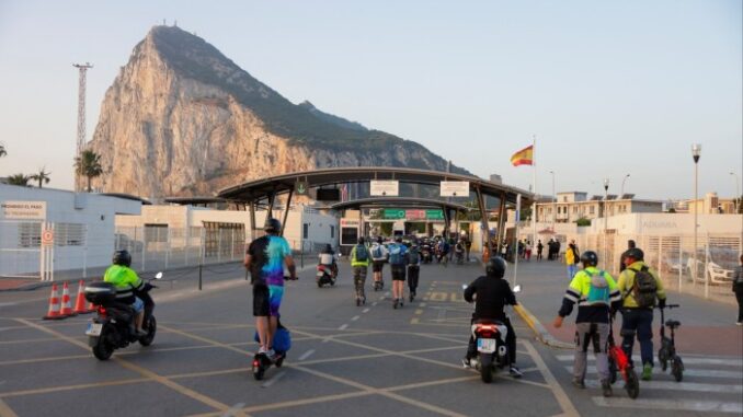 Goods for Gibraltar must pass through Spain under post-Brexit deal Workers cross the border from Spain to Gibraltar