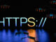 The HTTPS concept with highlighted glowing S. HyperText Transfer Protocol Secure. Increasing the security of encryption. The concept of safe surfing on the net. 3D render.