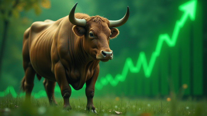 A Healthy Bull in green Environment