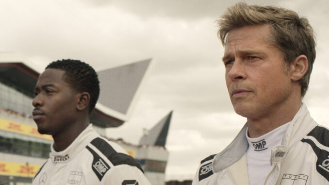 Damson Idris and Brad Pitt seen in F1 the movie