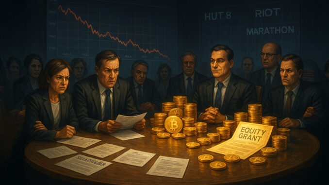 Shareholders push back against high pay for public Bitcoin miner Shareholders push back against high pay for public Bitcoin miner execs after record equity grants