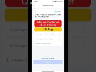 Marina Protocol Quiz Answer - 19 Aug | Marina Protocol Today Answer | Free Crypto 2025 | #Shorts