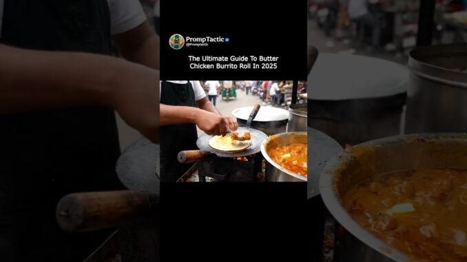 POV: Ultimate Guide To Butter Chicken Burrito Roll 2025 🤤😋🔥 #shorts #ai #butterchic #veo3 #viral