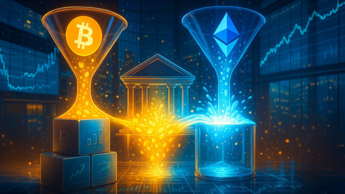 Bitcoin and Ethereum ETFs see $1 billion in inflows