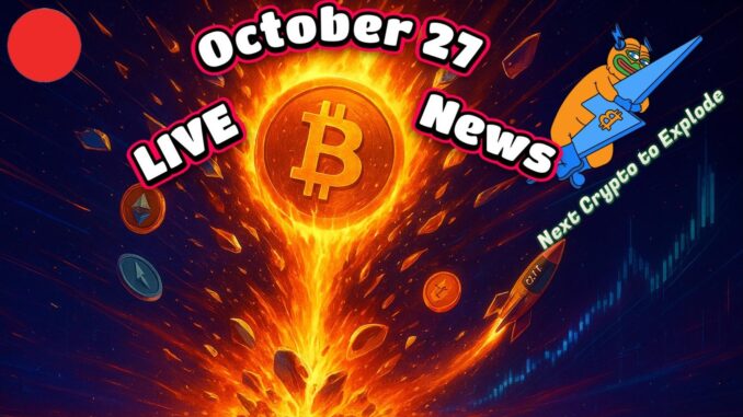 Next Crypto to Explode Live News Today: Timely Insights for Chart Sniffers (October 27)