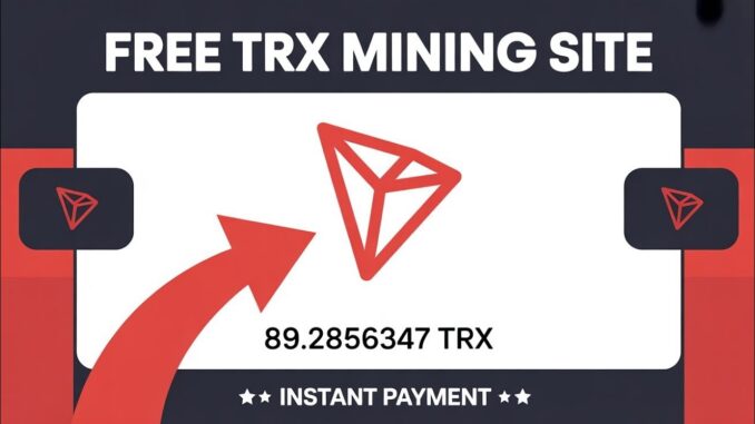 New TRX Earning Site | TRX Mining Site 2025 | Best TRX Investment Site | Free TRX Mining Site