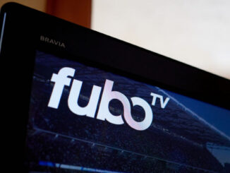 The FuboTV app on a television arranged in New York, US, on Wednesday, Feb. 21, 2024.