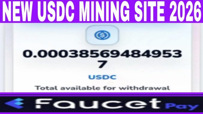 FREE USDC Mining Website 2026 🤑 | Crypto Cloud Mining | Crypto Mining Platform || Crypto 2026