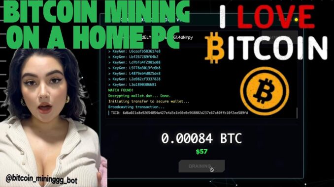 🔥 Bitcoin Mining on a Home PC – 0.0084 BTC Earned (2026 Guide)