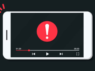 Error message on video playing on white phone