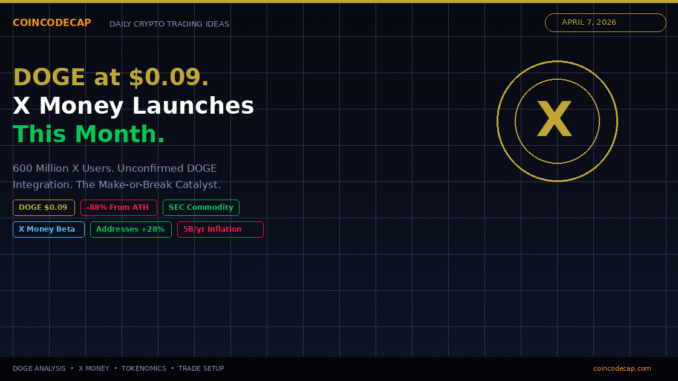 Dogecoin at $0.09: X Money Launch Could 10x DOGE or Kill the Bull Case