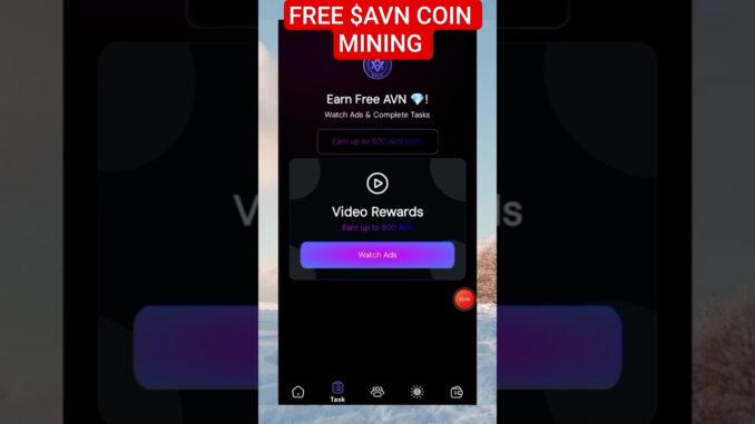 Free Aventra AVN Coin mining airdrop #shorts