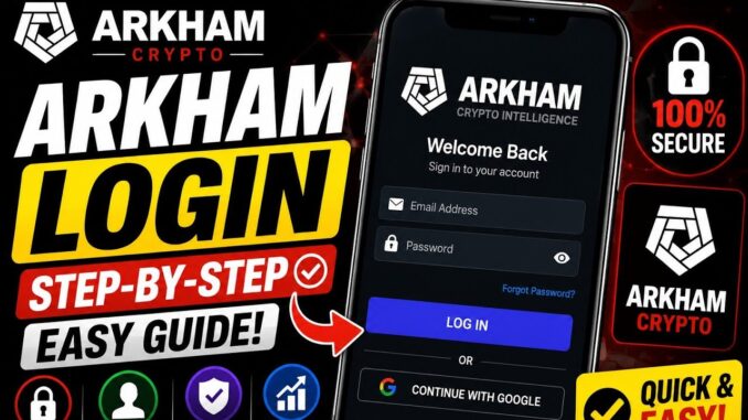 How to Login to Arkham Crypto Account (Step-by-Step Guide 2026)