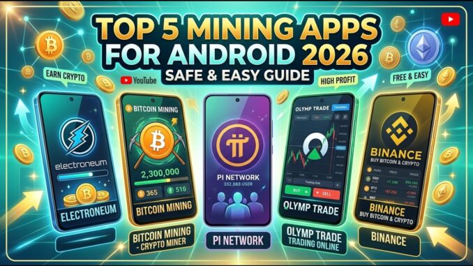 Top 5 Mining Apps for Android – Safe & Easy Guide 2026