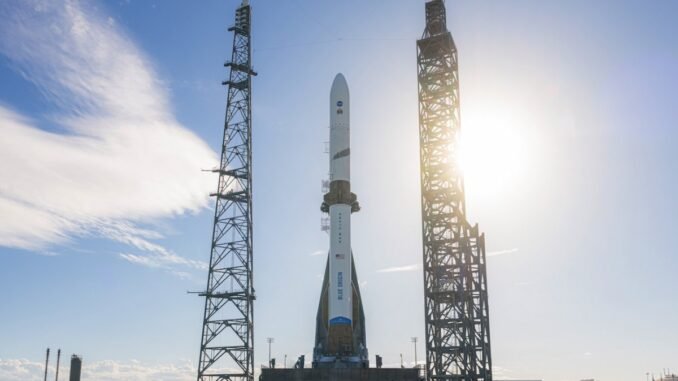 Blue Origin's New Glenn rocket on the launch pad