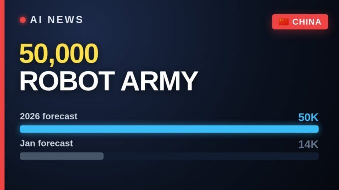 China's 50,000 Robot Army: Wall Street Just DOUBLED Its Forecast (AI NEWS) #Shorts