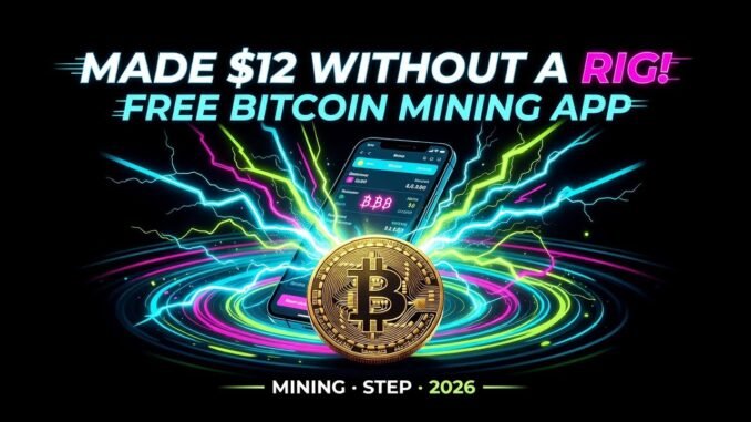 I discovered a free bitcoin mining app for 2026 — made $12 without any rig!