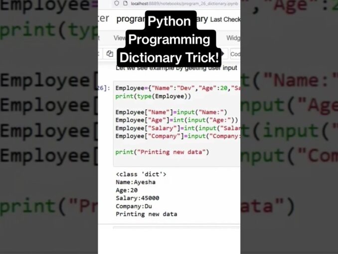 Python Beginners Must Know This Dictionary Trick! #python #ai