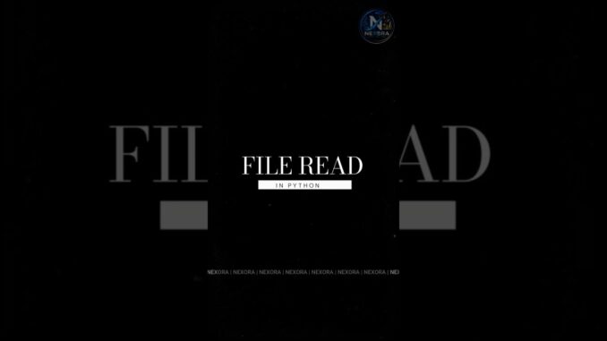 Python File Read Explained in 30 Seconds | Python for Beginners | #tamil #tamilcoding #pythonai
