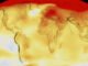 An image of the globe, with much of it colored red or orange to indicate high temperatures.
