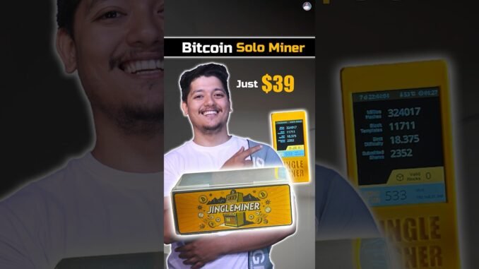 Bitcoin Solo Miner At Just $39 ⛏️ - Bitcoin Mining Guide 🤑 #jinglemining #bitcoinmining