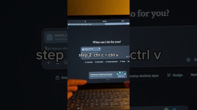 comment “manus” for the full guide 🚀 #ai #vibecoding #explore #ad #manuspartner
