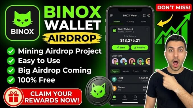 BINOX Airdrop is Live... Free Cashout USDT... JOIN NOW..( Full Guide on how to start)