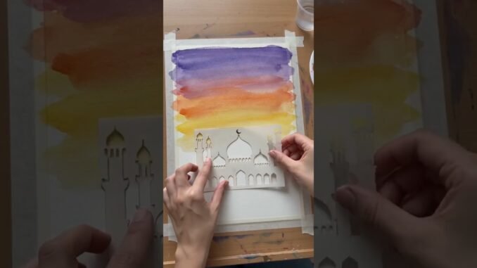 Easy print world famous masjid for beginners #art #ai #shorts