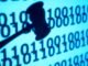 An image of a close up gavel in front of code, concept of justice and lawsuit