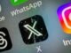 X icon on a smartphone screen