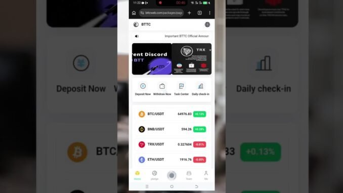 withdraw bttc token binance account #cryptomining #atokapp