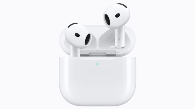 Two AirPods in their case