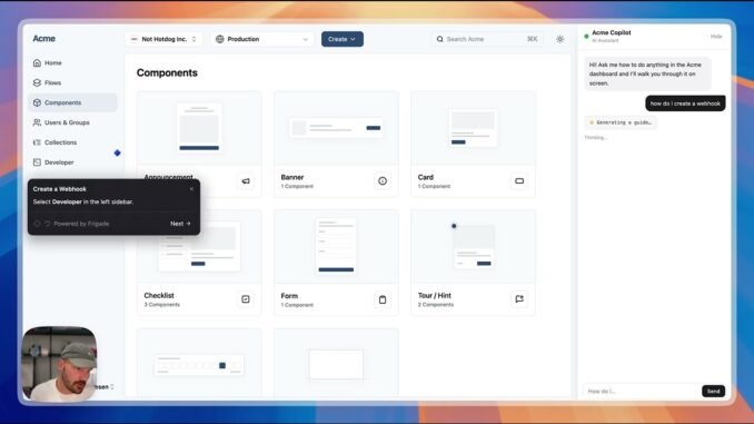 Give your AI agent on-screen guides with one tool call (Frigade Assist API demo)