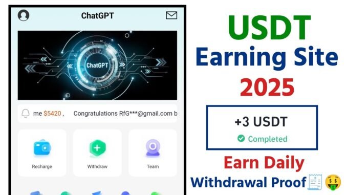 New Usdt Site || Usd Mining Site 2026 Without Investment || Usdt Website 2026