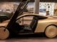 A Tesla Cybercab prototype at a Tesla store in San Jose, California, US, on Tuesday, Nov. 12, 2024. Tesla CEO Elon Musk said the robotaxi, which has no steering wheel or pedals, could cost less than $30,000 and "probably" will go into production in 2026. Photographer: