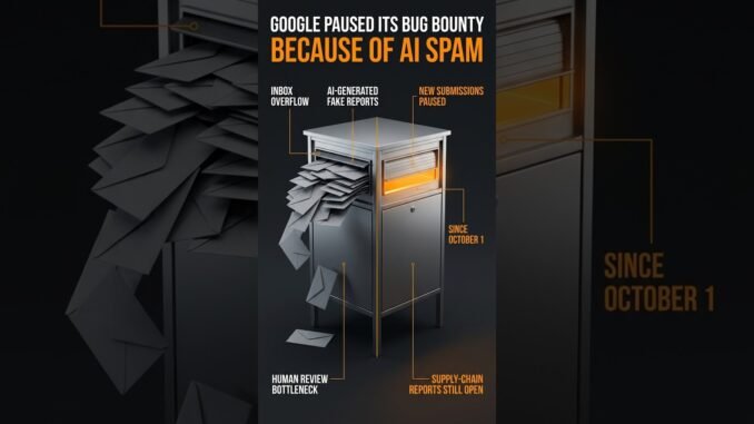 BIG NEWS: GOOGLE PAUSED ITS BUG BOUNTY BECAUSE OF AI SPAM