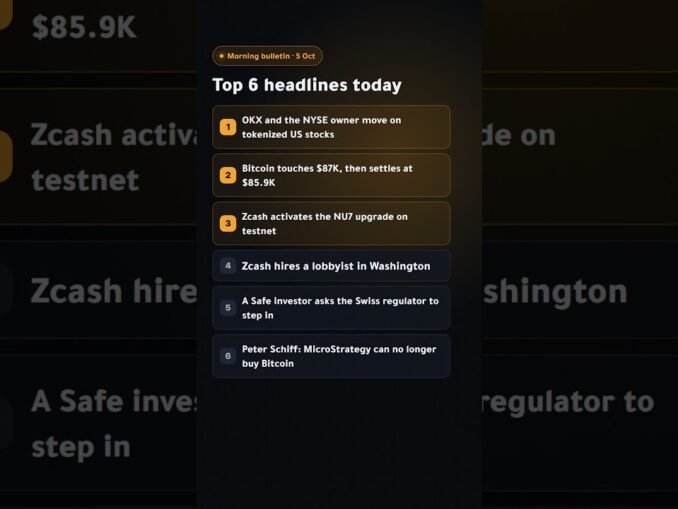 Crypto News · Morning Bulletin · 5 Oct 2026 #shorts