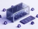 3D digital vault and validator network representing proposed XRPL lending rules